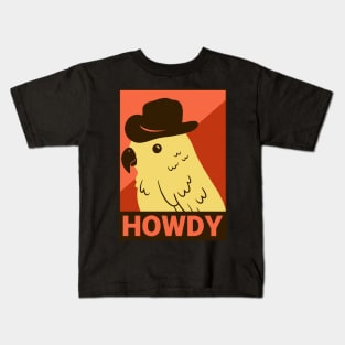 Parrot Howdy / yellow parrot / Funny Parrot Kids T-Shirt